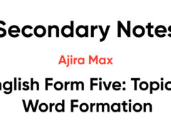 English Form Five: Topic 2 Word Formation English Form Five: Topic 2 Word Formation