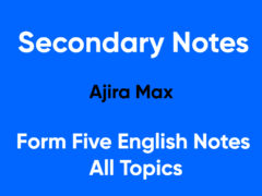 Form Five English Notes All Topics Form Five English Notes All Topics