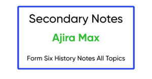 Form Six History Notes All Topics